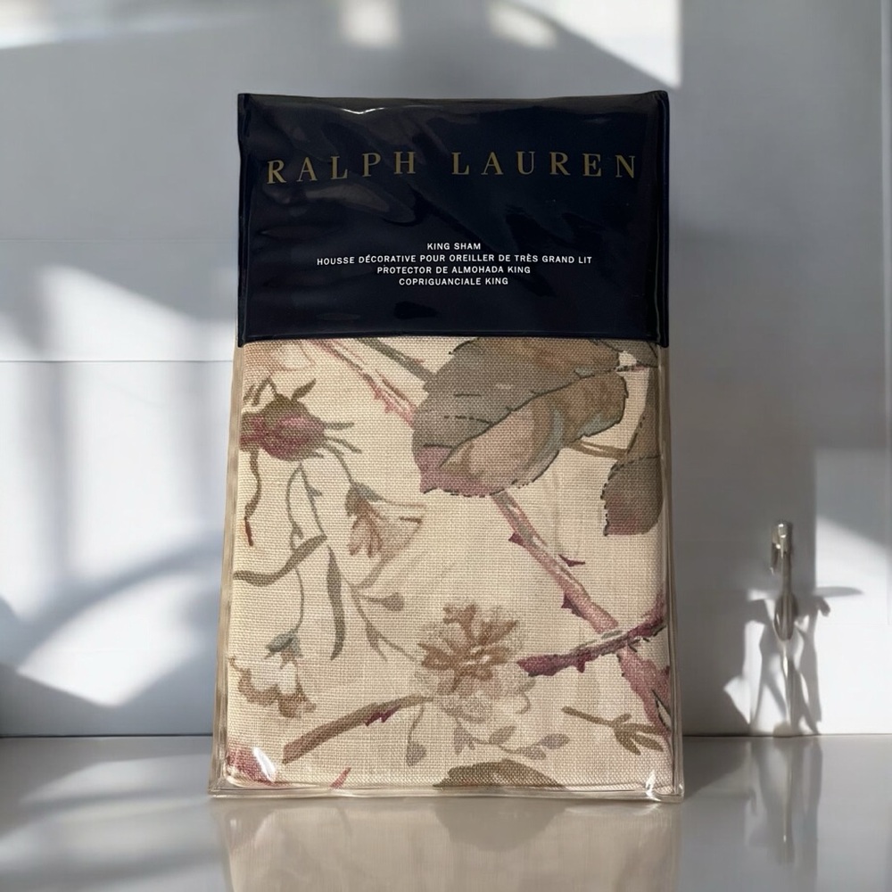 Ralph Lauren Wilton Rose King Sham New